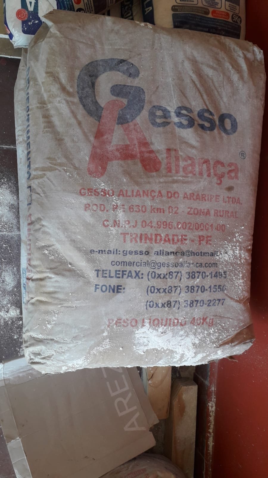 Saco de Gesso 40 kilos Londrina